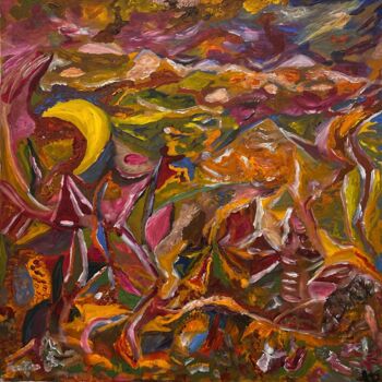 Peinture intitulée "Le rêve d'Amérique" par Jorge Orellana Benado, Œuvre d'art originale, Acrylique