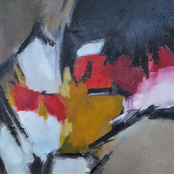 Painting titled "Ibérique-2-" by Ar Bilbo, Original Artwork, Oil Mounted on Wood Stretcher frame