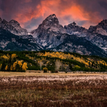 제목이 "Teton Alpine Glow"인 사진 James H Egbert로, 원작, 디지털