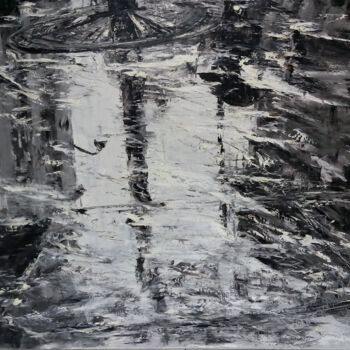 Painting titled "Reflection 1" by Alla Ronikier, Original Artwork, Oil