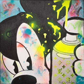 Peinture intitulée "Mickey Mouse beauti…" par Natalie Otalora, Œuvre d'art originale, Acrylique Monté sur Châssis en bois
