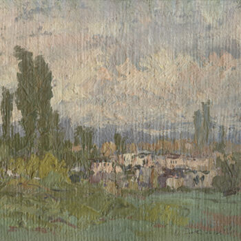 Pintura intitulada "Zeitgeist 1947_02" por Dimitar Russinov, Obras de arte originais, Óleo