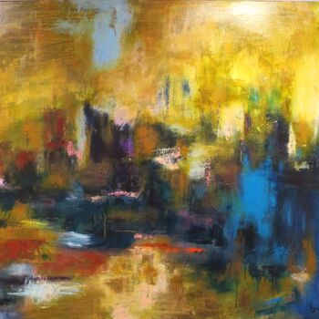 Painting titled "impression impressi…" by Ar Bilbo, Original Artwork, Acrylic Mounted on Wood Stretcher frame