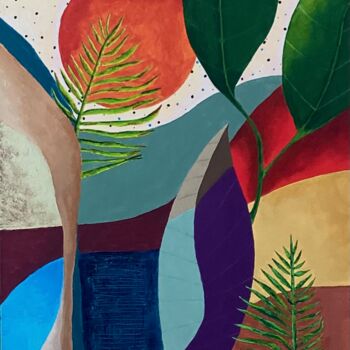 Painting titled "ABSTRACT GARDEN" by Mitch Nye, Original Artwork, Acrylic