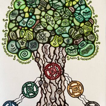 "The strength of the…" başlıklı Tablo Olena Kovalenko tarafından, Orijinal sanat, Kalem