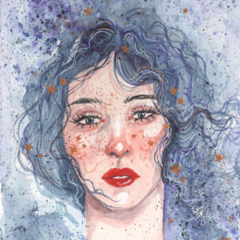 Pintura intitulada "The best age to dre…" por Olga Strogonova, Obras de arte originais, Aquarela