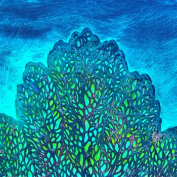 Painting titled "Arboretum XVII" by Ma Palet, Original Artwork, Acrylic Mounted on Wood Stretcher frame