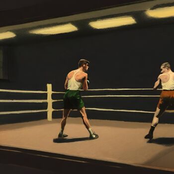 "The Boxing Gym #10" başlıklı Dijital Sanat Hudson Marshall tarafından, Orijinal sanat, Dijital baskı