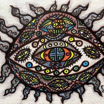 Peinture intitulée "Eye of the native l…" par Olena Kovalenko, Œuvre d'art originale, Crayon