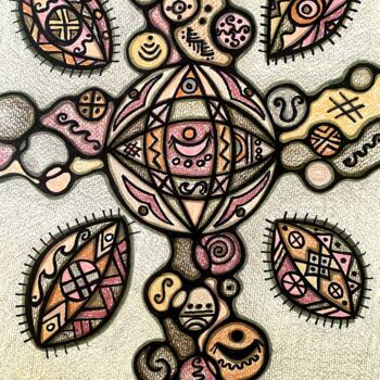 Painting titled "Uniting matter and…" by Olena Kovalenko, Original Artwork, Pencil