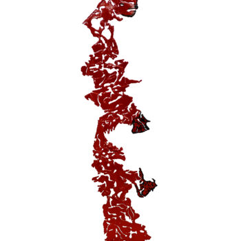 Sculpture titled "Le DRAGON" by Luc Martin (lucart), Original Artwork, Stainless Steel