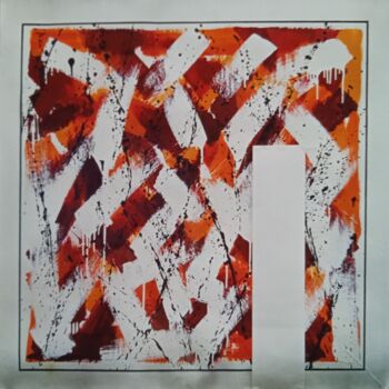 Painting titled ""Sans titre"3" by Isabelle Boulin, Original Artwork, Acrylic Mounted on Wood Stretcher frame