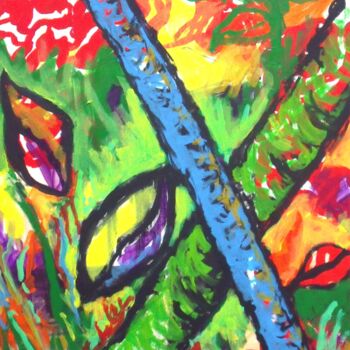 Painting titled "Still Life 5" by Remi Delaplace, Original Artwork, Acrylic Mounted on Wood Stretcher frame