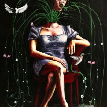 绘画 标题为“Woman Metamorphosis” 由Vaxo Lang, 原创艺术品, 丙烯