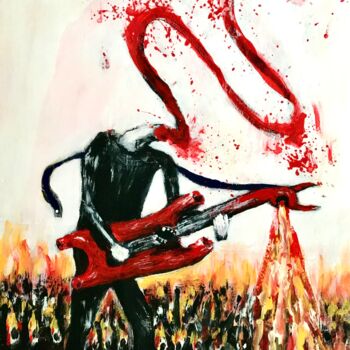Schilderij getiteld "Headless Metal" door Vaxo Lang, Origineel Kunstwerk, Acryl