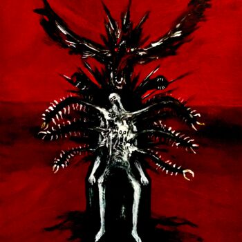 Painting titled "The Scolopendra" by Vaxo Lang, Original Artwork, Acrylic