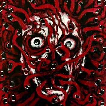 绘画 标题为“Red worms” 由Vaxo Lang, 原创艺术品, 丙烯
