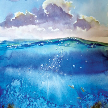 Pintura titulada "Undersea" por Anastassiya Suslova, Obra de arte original, Acuarela