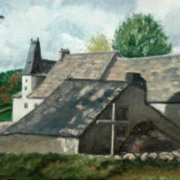 Peinture intitulée "paysage d'Aubrac" par Danièle Vuillemin-Coq, Œuvre d'art originale