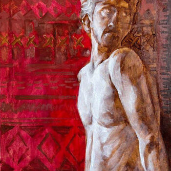 Painting titled "It will be loud" by Andrii Davydenko, Original Artwork, Oil Mounted on Wood Stretcher frame