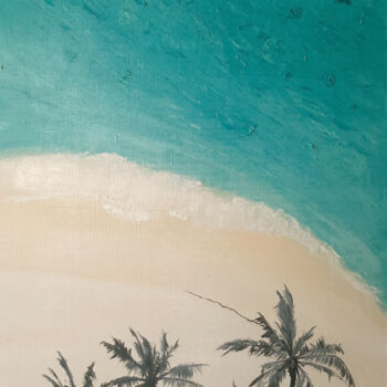 Картина под названием "Palm Trees №1" - Elena Petrova, Подлинное произведение искусства, Масло