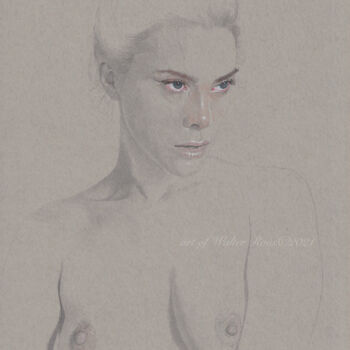 Drawing titled ""... really? (23:59…" by Walter Roos, Original Artwork, Pencil