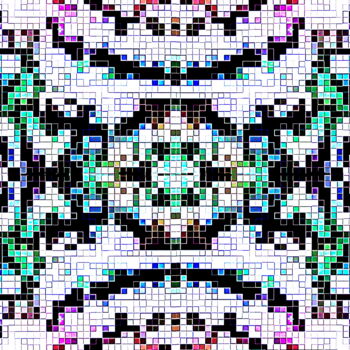 Fotografie getiteld "Mosaic 23-12a3b" door Ken Lerner, Origineel Kunstwerk, Digitale fotografie
