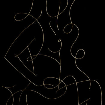 Malerei mit dem Titel "La séductrice" von Mariya Velychko, Original-Kunstwerk, Acryl Auf Keilrahmen aus Holz montiert