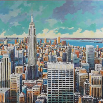 Peinture intitulée "New York (3)" par Philippe Euger, Œuvre d'art originale, Huile