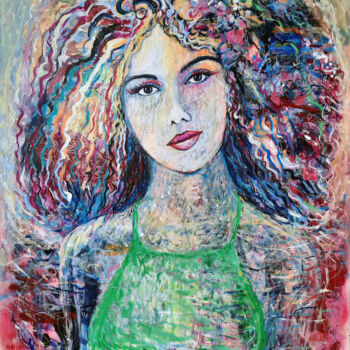 Peinture intitulée "Éternelle" par Lucie Rydlova, Œuvre d'art originale, Acrylique Monté sur Châssis en bois