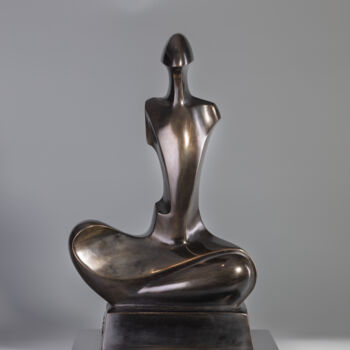 Γλυπτική με τίτλο "MEDITATION" από Mircea Puscas, Αυθεντικά έργα τέχνης, Μπρούντζος