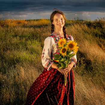 Photography titled "Sunflower" by Grigore Roibu, Original Artwork, Digital Photography
