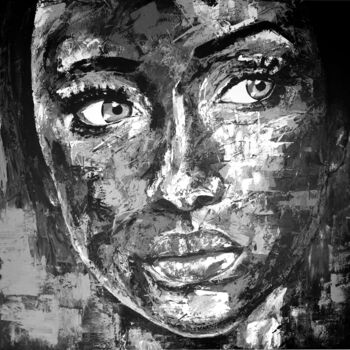 Painting titled "Original 125 face p…" by Eugen Dick, Original Artwork, Acrylic