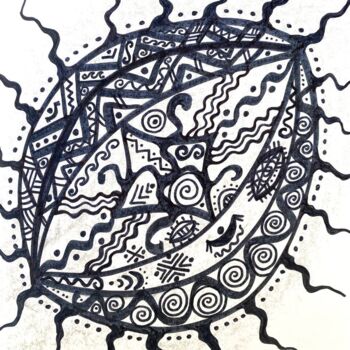 Painting titled "The ark" by Olena Kovalenko, Original Artwork, Marker