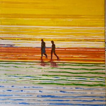 Painting titled "Atardecer" by Jose Ramon Campomanes Alvarez, Original Artwork, Oil