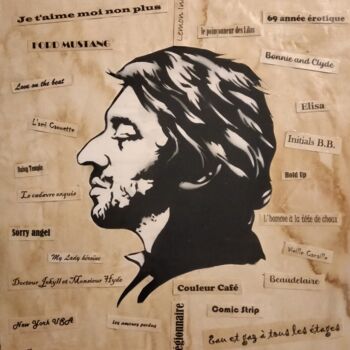 拼贴 标题为“Gainsbourg” 由Hdm, 原创艺术品, 模版