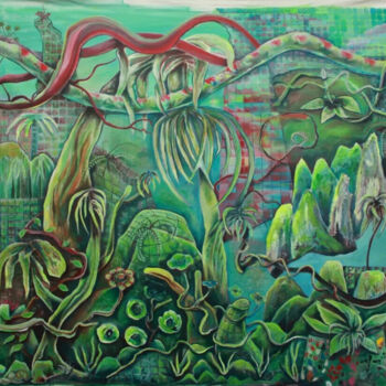Painting titled "Visão do vale" by Marcos Tabbal, Original Artwork, Acrylic