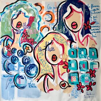 Schilderij getiteld "In the air" door Caroline Montigneaux, Origineel Kunstwerk, Acryl