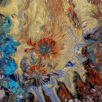 Peinture intitulée "Cheveux dorés au ve…" par Françoise Petitjean, Œuvre d'art originale, Acrylique