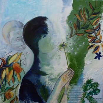 Painting titled "Végétal" by Môm, Original Artwork, Acrylic