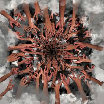 Collages titled "Long way out" by Eyeroll, Original Artwork, Manipulated Photography Mounted on Wood Panel