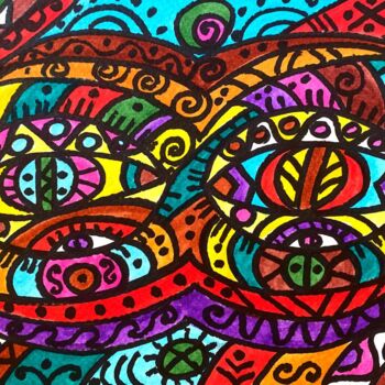 Painting titled "Unity" by Olena Kovalenko, Original Artwork, Marker
