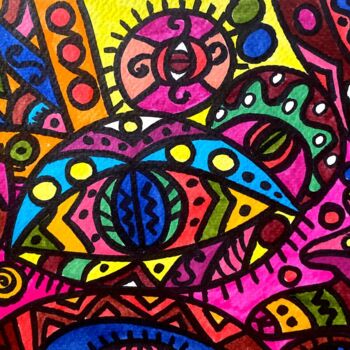 Painting titled "Search" by Olena Kovalenko, Original Artwork, Marker