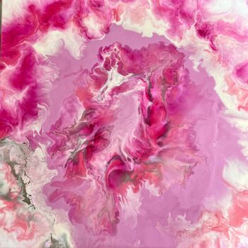 Painting titled "Rose Quartz" by Iuliia Dobrovolskaia, Original Artwork, Acrylic