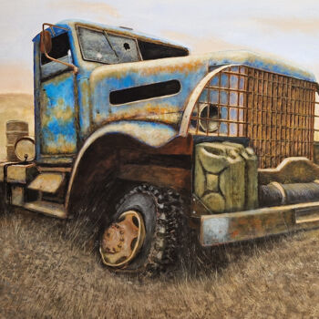 Painting titled "N11" by Yves Cass, Original Artwork, Acrylic Mounted on Wood Stretcher frame