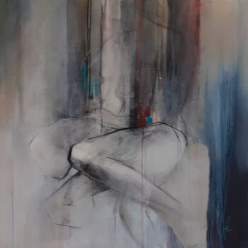 Peinture intitulée "corps à corps 2" par Sandie Pedarros, Œuvre d'art originale, Acrylique