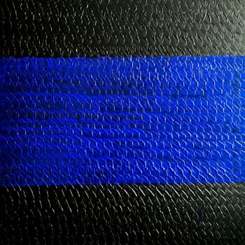 Pintura titulada "RELIEF BLACK BLUE B…" por Anne Girault Bardaud, Obra de arte original, Acrílico