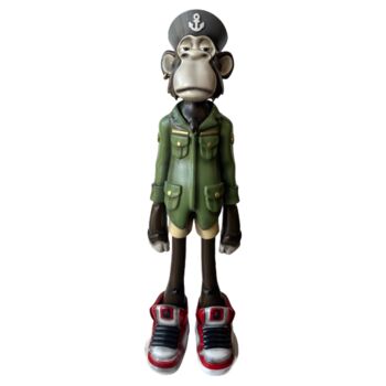 Sculpture titled "Boring Ape Street" by Jordan Jeffray, Original Artwork, Acrylic