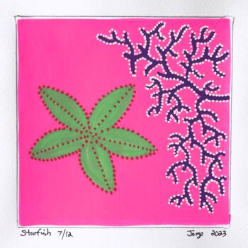 Ζωγραφική με τίτλο "Starfish 7/12" από Jorge Gonzalez, Αυθεντικά έργα τέχνης, Ακρυλικό