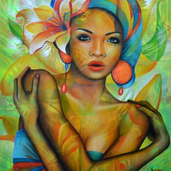 Peinture intitulée "A l'aube d'un renou…" par Jeannette Guichard-Bunel, Œuvre d'art originale, Huile Monté sur Châssis en bo…